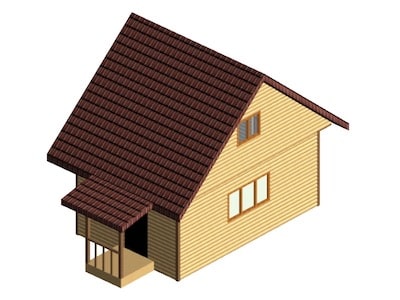 Небольшой каркасный дом 6*4 м для дачного использования