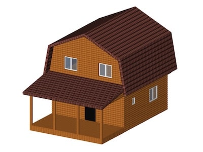 Дом 6*6 м с открытой террасой 3*6 м для дачи или жилой